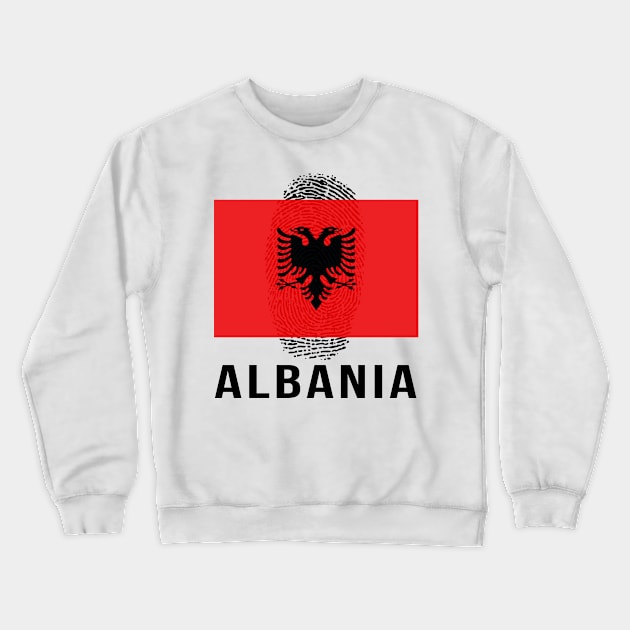 Albania Flag Soccer DNA Crewneck Sweatshirt by Rocky Ro Designs